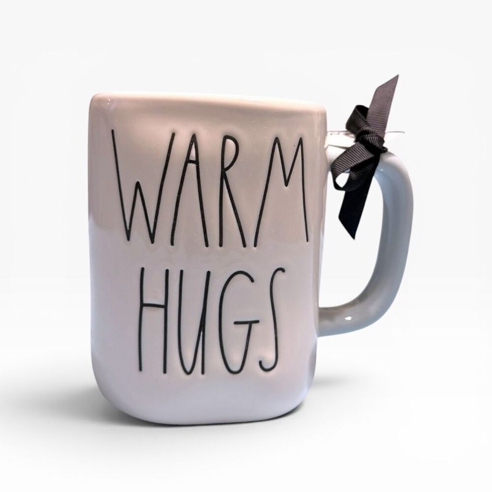 RAE DUNN Disney Frozen "Warm Hugs" Double Sided Olaf Cream Light Blue Mug (b)